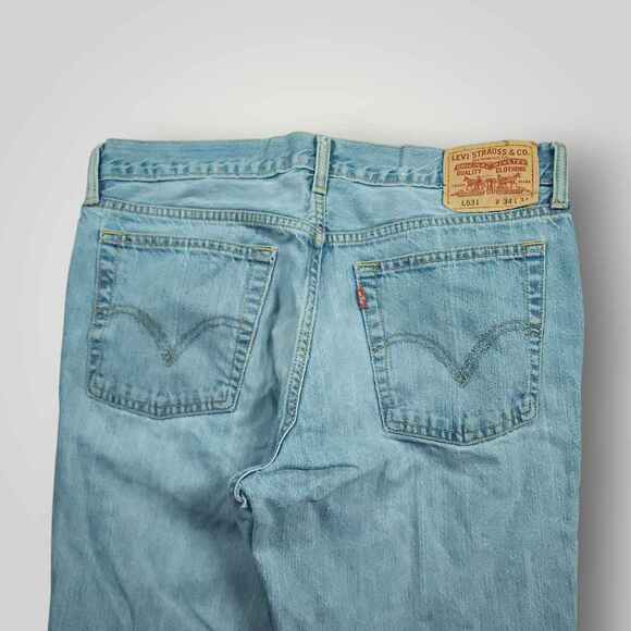 Levi's 531 Jeans Mens 34x30 Athletic Slim Fit Low Rise Distressed Medium Wash - Picture 4 of 8